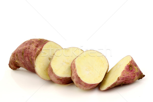 Sweet картофель белый фон красный приготовления Сток-фото © peter_zijlstra