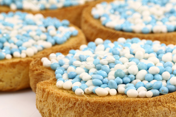 Branco azul anis semente servido holandês Foto stock © peter_zijlstra