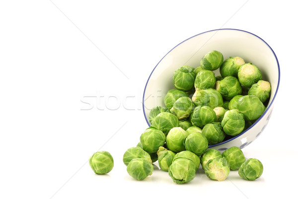 Brussel sprouts in a decorated bowl Stock photo © peter_zijlstra
