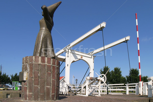 Statue of 'Het vrouwtje van Stavoren' Stock photo © peter_zijlstra