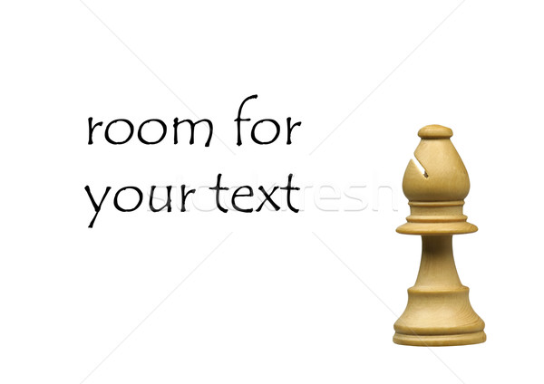 Weiß Schachfigur Zimmer Text Kampf spielen Stock foto © peter_zijlstra