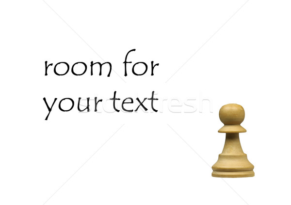 Blanco peón habitación texto ajedrez Foto stock © peter_zijlstra
