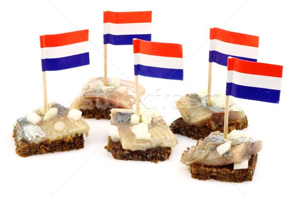 свежие голландский рубленый лук рожь хлеб Сток-фото © peter_zijlstra