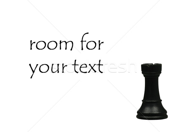 black rook chess piece Stock photo © peter_zijlstra