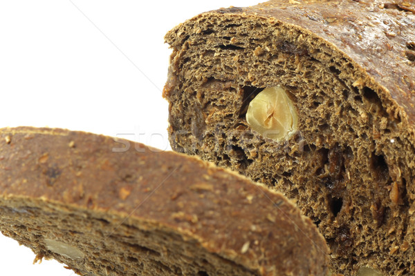 sliced wholemeal bread with currents and hazelnuts Stock photo © peter_zijlstra