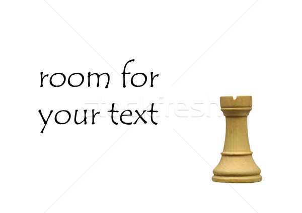Weiß Schachfigur Zimmer Text Holz Schach Stock foto © peter_zijlstra