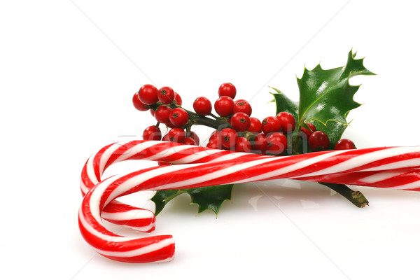 Сток-фото: Рождества · конфеты · филиала · продовольствие · красный · празднования
