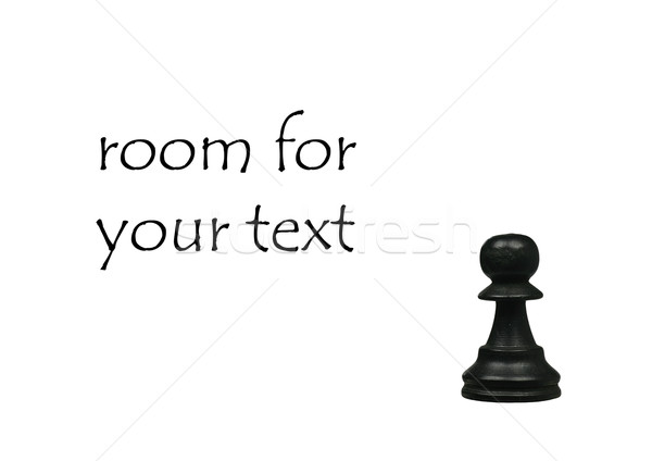 Schwarz Bauer Schachfigur Zimmer Text weiß Stock foto © peter_zijlstra