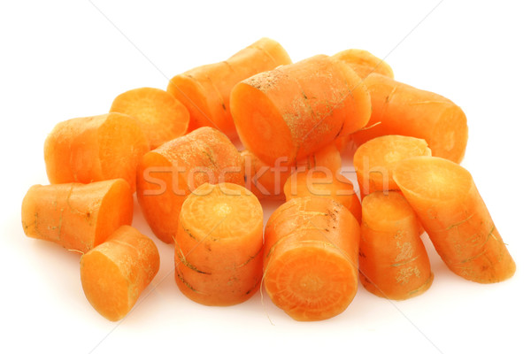 Cut свежие морковь белый оранжевый обеда Сток-фото © peter_zijlstra