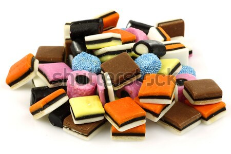 bunch of sweet, tasty and colorful licorice all sorts Stock photo © peter_zijlstra