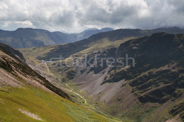 Passz kilátás angol Lake District kék Stock fotó © peterguess