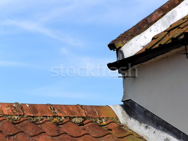 Toit détail bleu rouge blanche [[stock_photo]] © peterguess