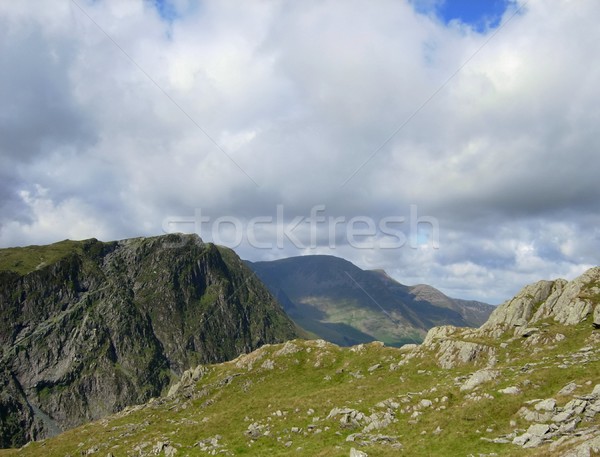 Hegy kilátás hegyek angol Lake District napos idő Stock fotó © peterguess