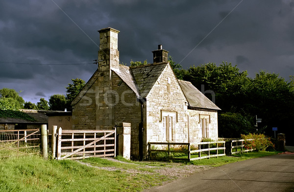 Stock photo: Country Cottage (storm-lit)