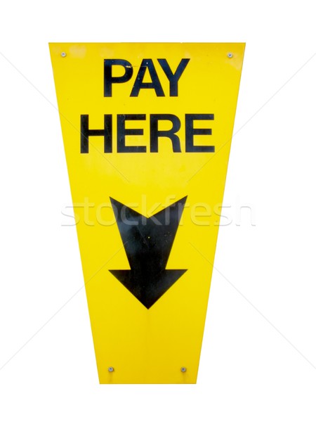 Pay Here Sign Stock photo © peterguess