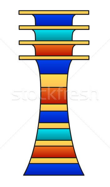 Pijler gekleurd hiëroglief oude egyptische mythologie Stockfoto © PeterHermesFurian