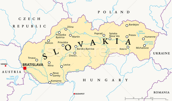 Slovakia Political Map Stock photo © PeterHermesFurian