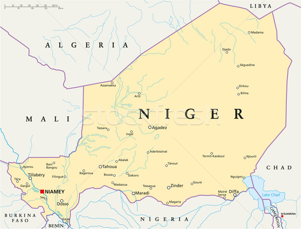 Niger Political Map Stock photo © PeterHermesFurian