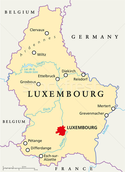Luxembourg Political Map Stock photo © PeterHermesFurian