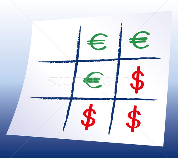 Euro Dollar Tic-tac-toe Stock photo © PeterHermesFurian