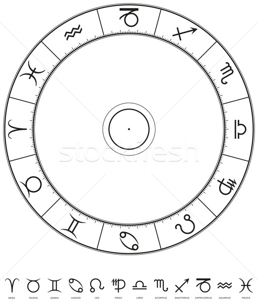 Zodiac astrologie illustration cercle douze 30 [[stock_photo]] © PeterHermesFurian