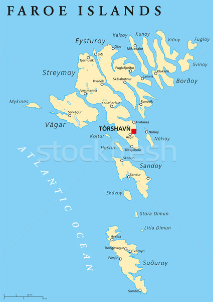 Stock photo: Faroe Islands Political Map