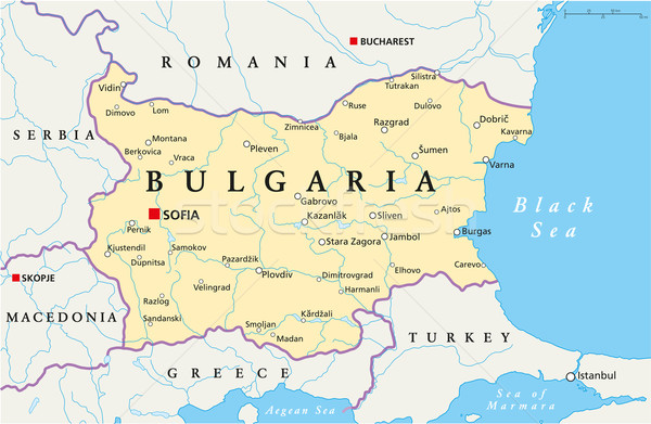 ブルガリア 政治的 地図 ソフィア 重要 ストックフォト © PeterHermesFurian