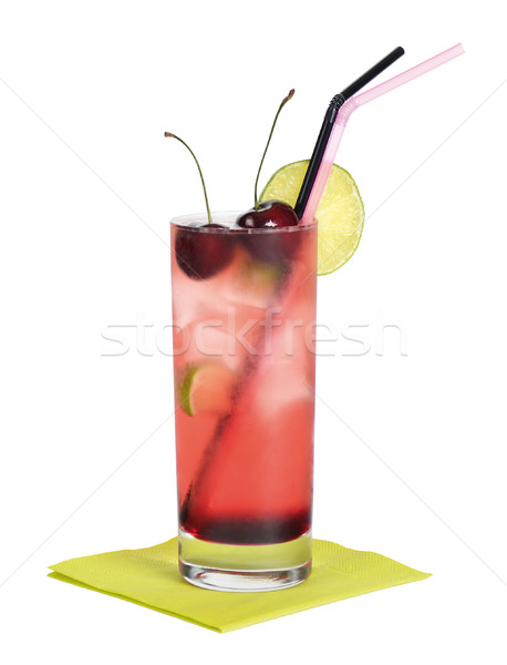 Cocktail longdrink tequila gember ale kalk Stockfoto © PeterHermesFurian