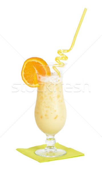 Kokosnoot kus cocktail sinaasappelsap room ananas Stockfoto © PeterHermesFurian