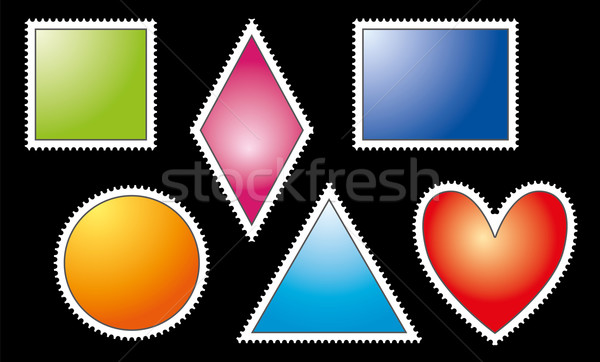 Stock photo: Colorful Postage Stamps