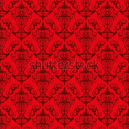 Rot Tapete Muster eleganten Stil floral Stock foto © PeterHermesFurian