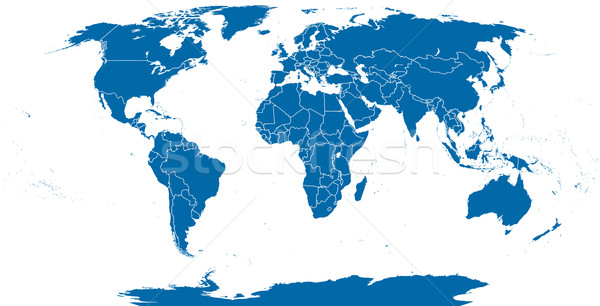 Stok fotoğraf: Dünya · siyasi · harita · ayrıntılı