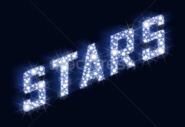 STARS Twinkling Lettering Made Of Stars Stock photo © PeterHermesFurian