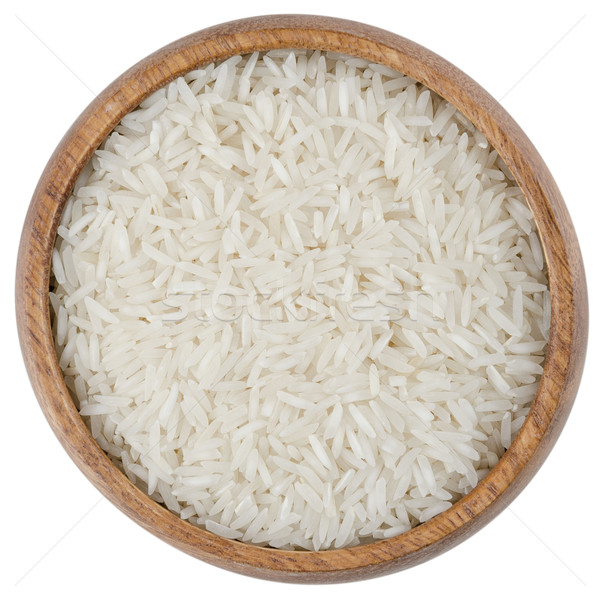 Basmati ryżu puchar powyżej odizolowany Zdjęcia stock © PeterHermesFurian