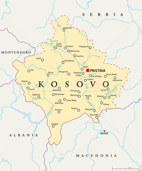 Kosovo Political Map Stock photo © PeterHermesFurian