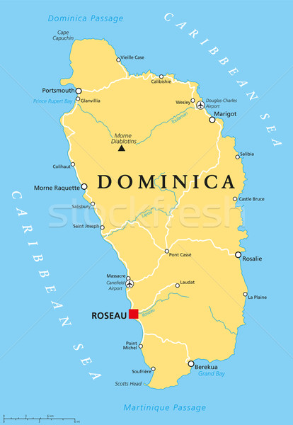 Dominica Political Map Stock photo © PeterHermesFurian
