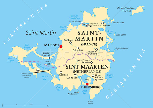 Santo isola politico mappa Caraibi paesi Foto d'archivio © PeterHermesFurian