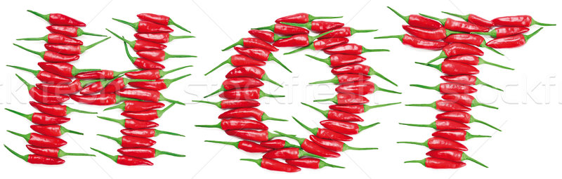 Red Hot Chili Peppers Lettering HOT Stock photo © PeterHermesFurian