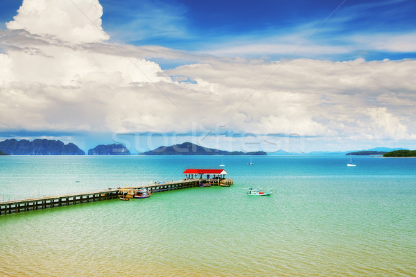пирс острове Краби Таиланд небе пейзаж Сток-фото © PetrMalyshev