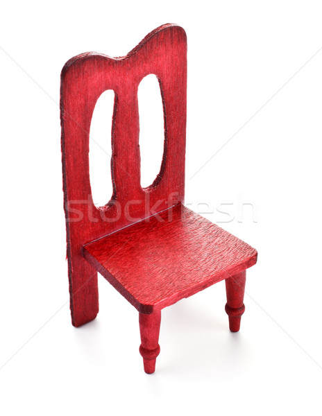 Speelgoed meubels stoel houten stoel geïsoleerd witte Stockfoto © PetrMalyshev