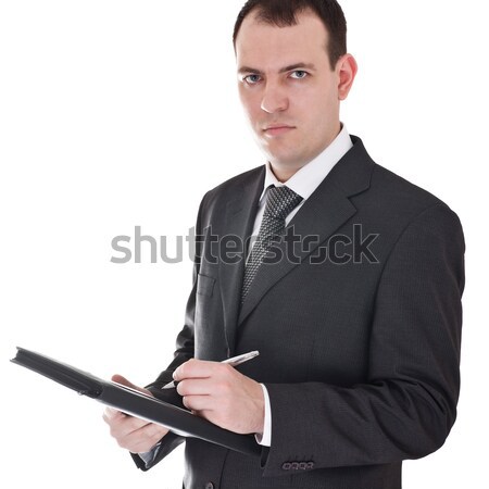 businessman with pen and notepad Stock photo © PetrMalyshev