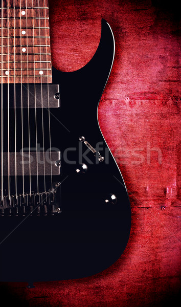 Guitarra negro eléctrica pintado metal música Foto stock © PetrMalyshev