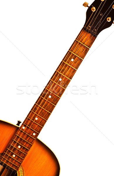 acoustic guitar fretboard Stock photo © PetrMalyshev