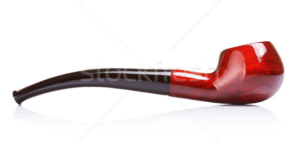 Tabac pipe rouge bois isolé blanche [[stock_photo]] © PetrMalyshev