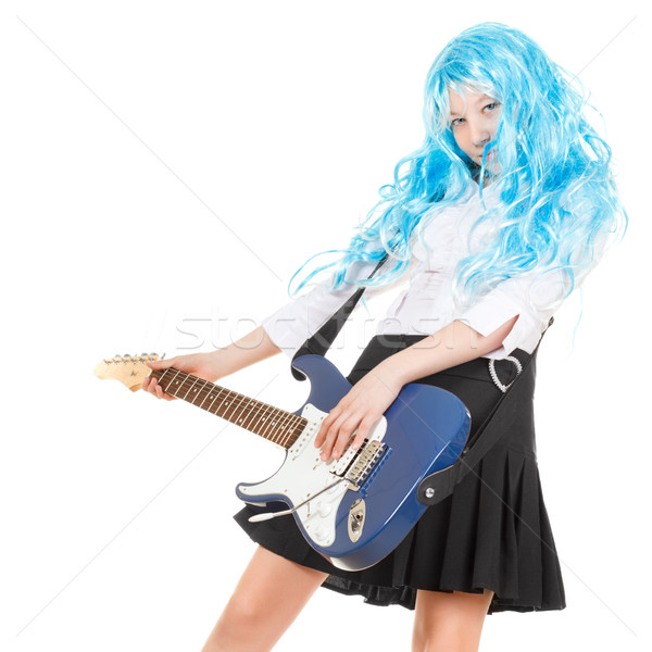 Teen Girl Rockstar Stock photo © PetrMalyshev