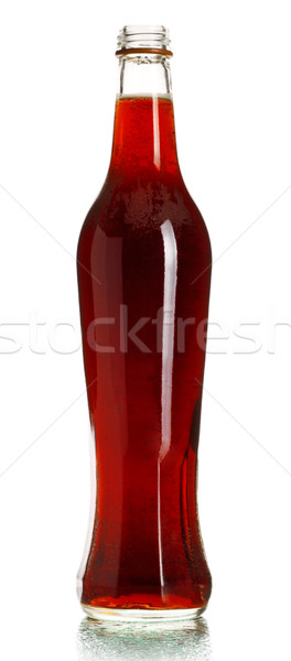 Cola sticlă izolat alb bere sticlă Imagine de stoc © PetrMalyshev