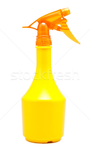 Spray butelki żółty plastikowe odizolowany biały Zdjęcia stock © PetrMalyshev