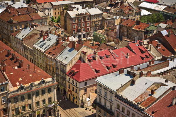 Lviv at summer, view from city hall Stock photo © PetrMalyshev