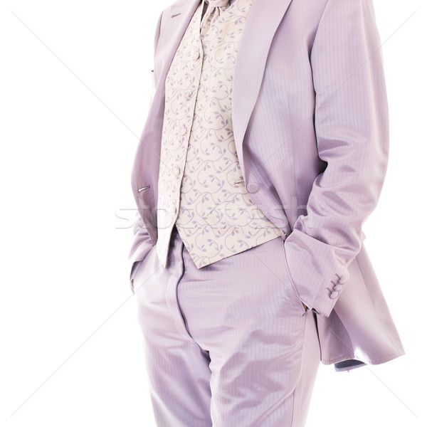 attractive young man in wedding suit Stock photo © PetrMalyshev