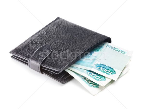 Leather Wallet With Cash Stock photo © PetrMalyshev